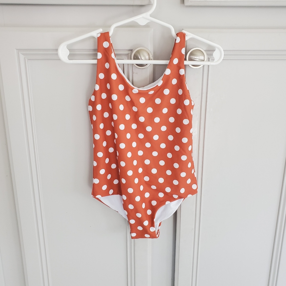 Sunnie Hunnies 18 to 24 months Polka dot one piece swim suit.